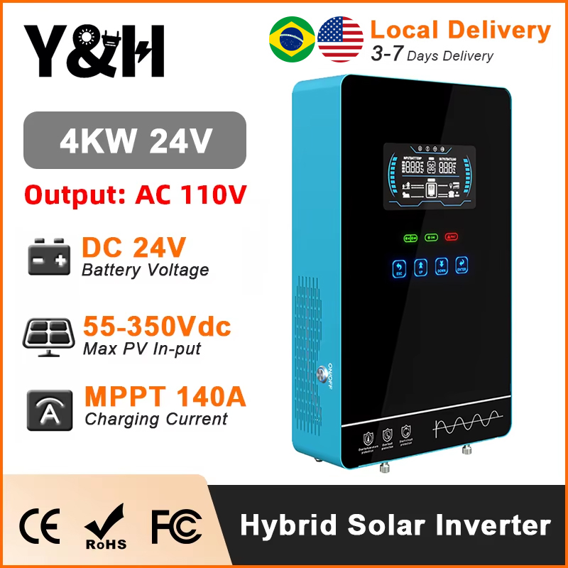 Y&H 4 кВт гибридный солнечный  – обзор и цена Off Grid Solar Kit